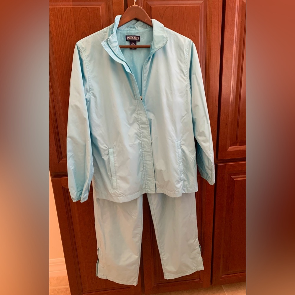 Lands' End Light Blue Activewear 2 Piece Set Blue SzS (6-8)